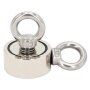 Strong Search And Salvage Pot Fishing Magnet whit Double Eyebolts Stainless Steel Hook