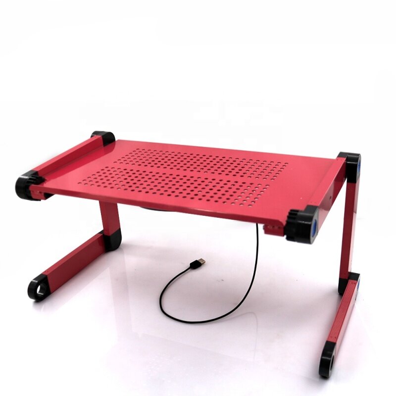 Ergonomic Aluminum Alloy Foldable Laptop Desk Stand Table For Bed and Sofa