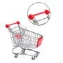 2 PCS Mini Red & Orange French Fry Appetizers Metal iron Shopping Cart Basket for Holder Fries Fish Chips