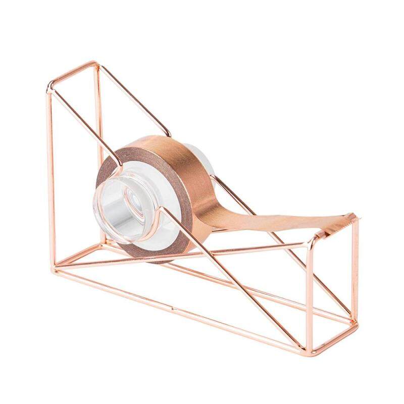 Wideny office suppliers high quality wire metal Rose gold Desk Desktop Tape Dispenser