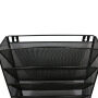 Office supplies 6 Compartments Black Metal Mesh Literature Rack Wall Mounted File Holder Organizer