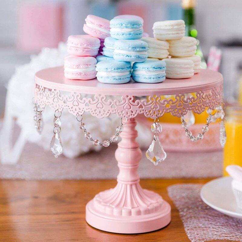Home Birthday Party Decorating Round 3 Pack Pink Metal Iron Cupcake Wedding Cake Stand