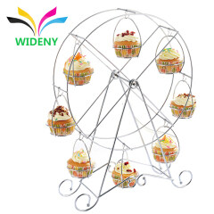 Accessoires de cuisine Wideny présentoir à desserts de fête tenir 8 gâteaux support à gâteaux grande roue