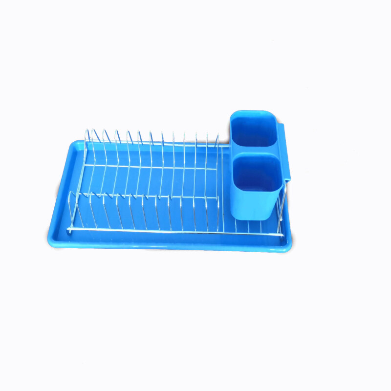 Home Powder Coated Steel Blue Mini Wire Kitchen Dish Rack Dish Drying Rack For Bowl