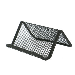 Wideny office school supply black powder coated welding wire mesh metal desktop name card holder for id Business Card