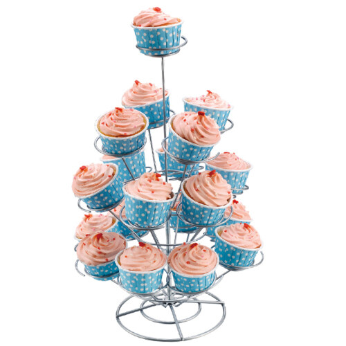 Wholesale Table Tools Afternoon High Tea 3 Tiers Decorative Silver Cake Cupcake Stand for Decoration Wedding