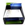Office supplies easy assemble folding metal 6 compartments colorful desk mesh file organizer for documents letter holder