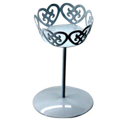 Wideny White Cendrillon Carriage Metal Cake Stand avec Single Cup Design