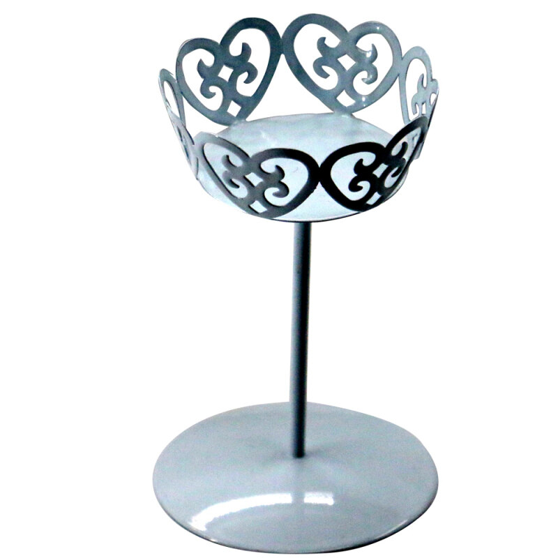 Wideny White Cinderella Carriage Metal Cake Stand with Single Cup Design