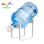 Customized Chrome Plated Simple Bucket Storage Metal Gallon Water Bottle Rack with Faucet