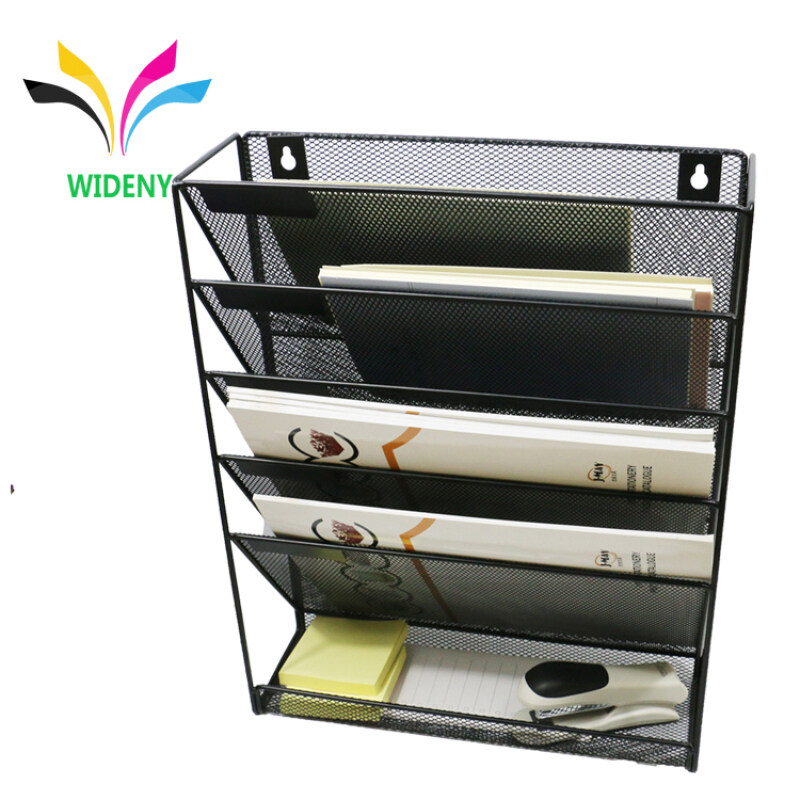 Wideny hot-sale Office stationery metal wire mesh Desk desktop door hanging wall mounted file holder organizer