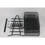Wideny Office 3 tier wire metal mesh folding stackable Desk Organizer A4 paper document tray