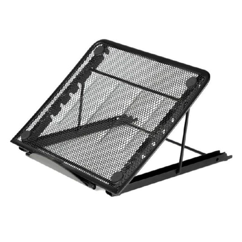 Easy Carry Laptop Stand, Foldable Holder Adjustable Height Metal Mesh Laptop Stand