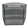 Free sample office stationery metal mesh wire 3 layer space saving hanging wall file organizer document storage box