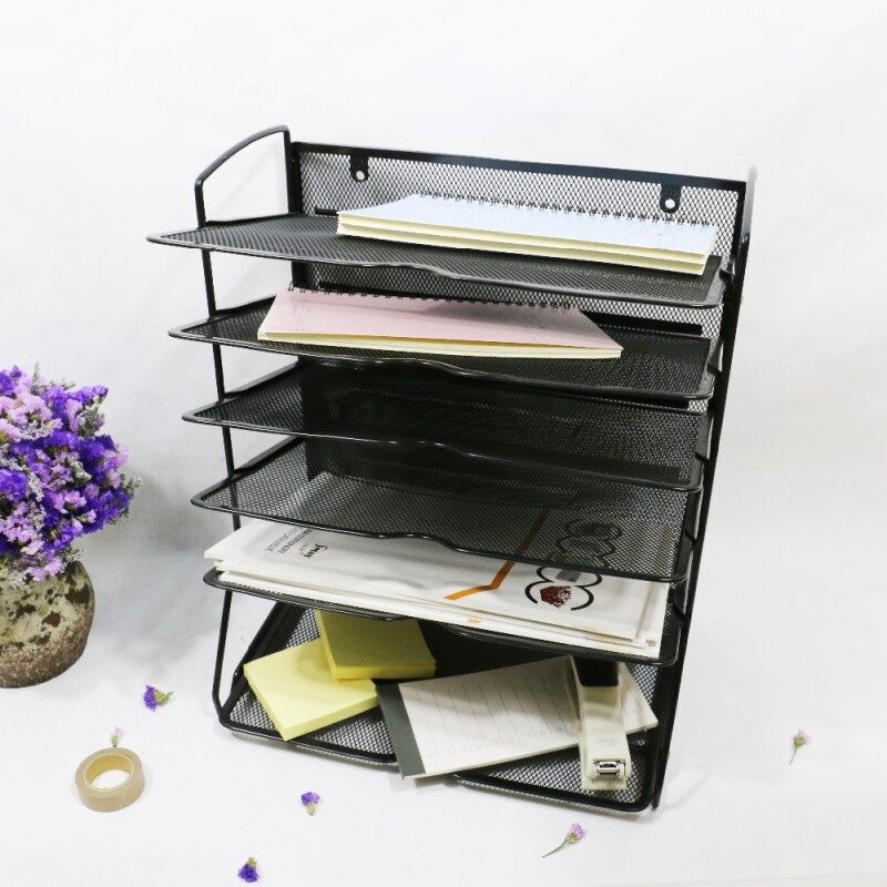 High Quality Promotional Stationery Holder Office Desk Mesh Metal Tool File Hanging Mount Wall Organizer
