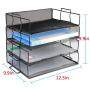 Amazon Hot Sale Office desk organizer 4 tier mesh paper file document stackable letter tray for organizer holder