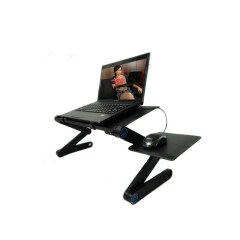Support d'ordinateur portable réglable multi-angle Wideny avec évent de chaleur, support ergonomique pliable pour ordinateur portable pour bureau compatible