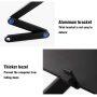 Suitable for Home Working Foldable Laptop Desk Stand with Cooling Fan Mouse Pad Adjustable Height Aluminum Laptop Stand