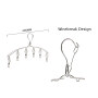 Stainless Steel Silver Bending Single Type Wind-proof Clothes Hangers for Babies clothes