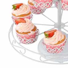 Wideny new design free sample wedding party banquet supply metal steel  merry-go-round ratating decorative cake cupcake stand