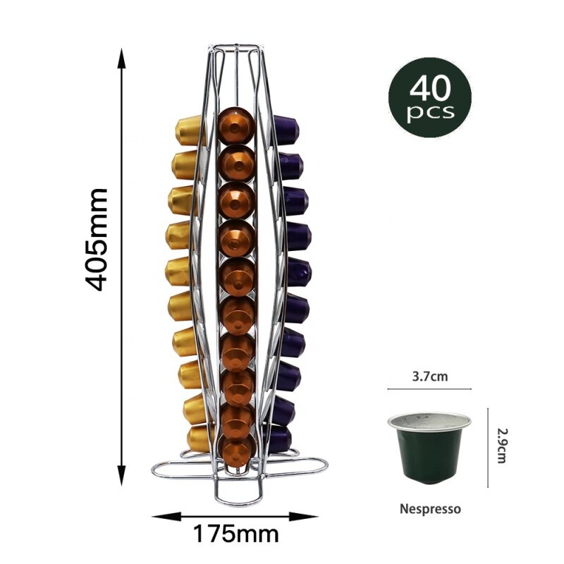 Customized Storage Rack coffee capsule holder for 40 Nespresso Coffee Capsules