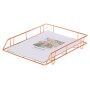 Wideny newest chrome plated school office home supply stationery wire metal mesh steel rose gold desk set organizer set