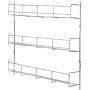 Wholesale Home Kitchen 3 Tiers Wall Mounted Black Metal Wire Mesh Spice Storage Holder