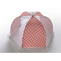 Multifunction kitchen microwave oven vegetable basket colourful plaid cloth Pop-up Folding plastic tent food cover