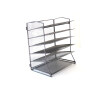 Wideny Office Supply 6 Tier Black Metal Wire 5 Pocket Adjustable Hanging Wall Mount File Organizer for Desk