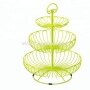 Metal iron wire home party yellow 3-tier cupcake fruit basket