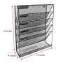factory hot sell stock custom metal mesh accordion expandable wall mounted hanging wall file organizer