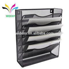 Wideny Office school home household storage wire metal mesh wall mount mounted hanging file organizer
