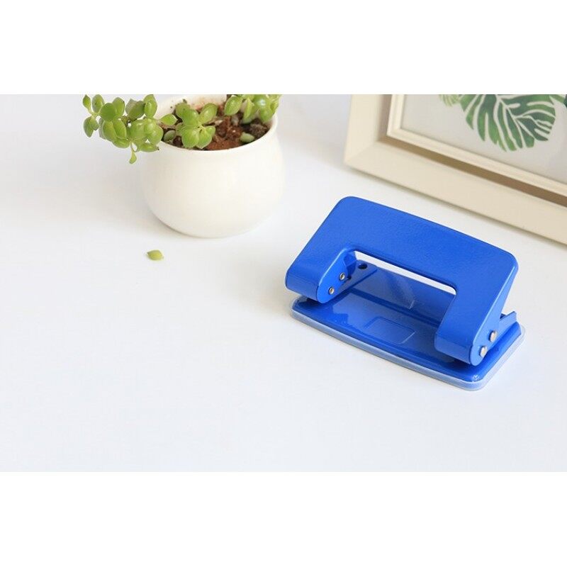 Custom Made Hand Held 2mm and 4mm bule Paper Cardboard Industrial Square Sheet Hole Punch for Binding Notebook