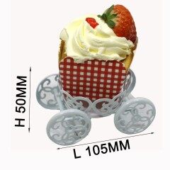 Amazon Hot Selling Party Mini support à cupcakes en métal blanc décoratif