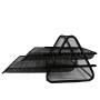 custom stationery pu office supplies black metal wire mesh file folder document tray desk organizer