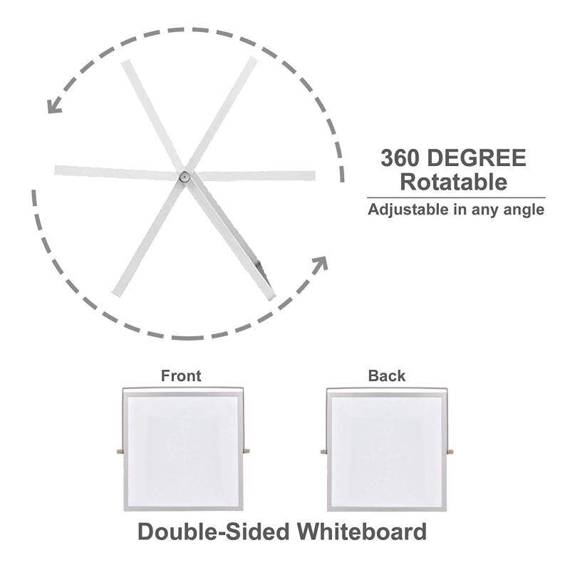 360 Degree Desktop Portable Mini Small Dry Erase Board Whiteboard for Kids Office Home School Double Side Magnetic White board