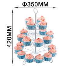 3 tier foldable wedding decorating decorative fancy rotating mini wire metal candy cup cake cupcake holder