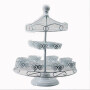 Wideny new design free sample wedding party banquet supply metal steel  merry-go-round ratating decorative cake cupcake stand
