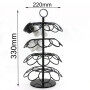 Wideny Supplier Hot-Sale Rotating Carousel 36 Pods K-cup Iron Wire Metal Desktop Foldable Revolving Coffee Capsule Holder