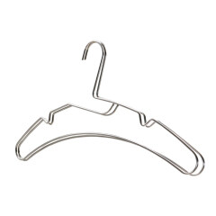 Wholesale Retail Strong Pressure Capacity Thin Silver Metal Coat Strap Cloth Hanger