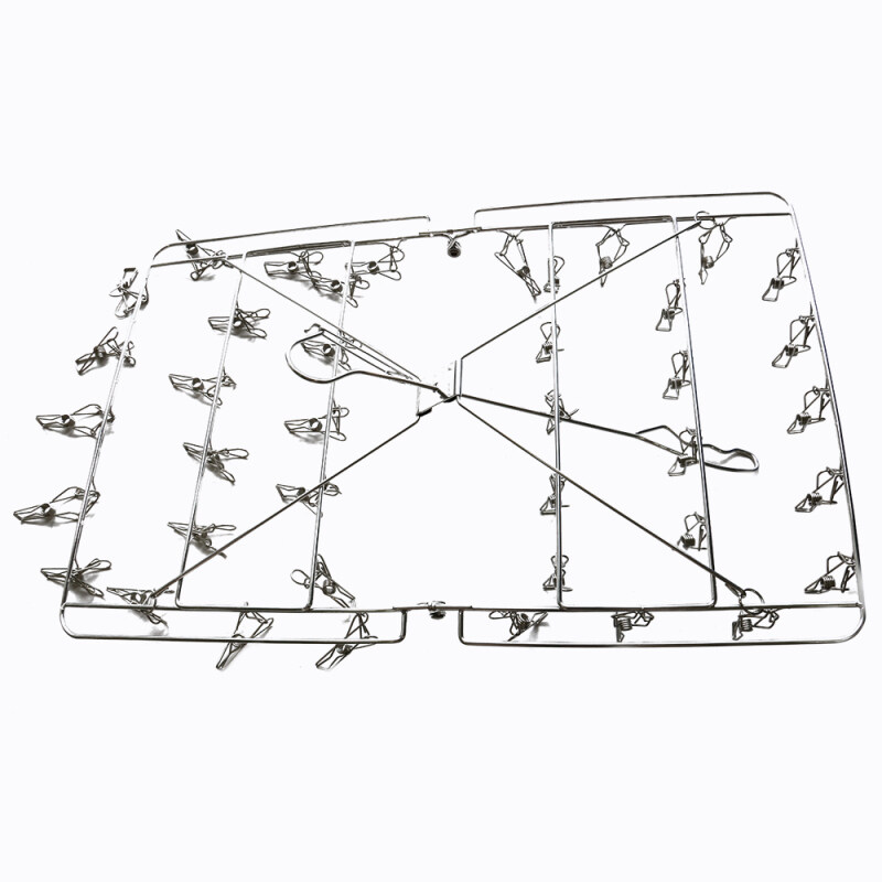 Manufacturer Wholesale High Quality non slip 201 stainless steel clothes hanger With 40 Clips