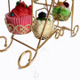 Party decorating fancy foldable iron wire plate candy bread metal steel tray gold wedding cupcake cup cake stand