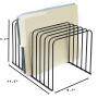 Office and home wire metal Silver Collection Multi Step desk desktop magazine holder mesh hanging wall mounted File Organizer