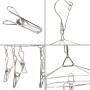 Hot Sale Cheap Small and Cute Home Silver Drying Windproof Cloth Hanger Rack with 8 Clips