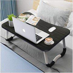 Wideny Home Working Multifunctional Laptop Table For Bed Tray Foldable Lap Desk Stand With Cup Holder Breaskfast Reading Book