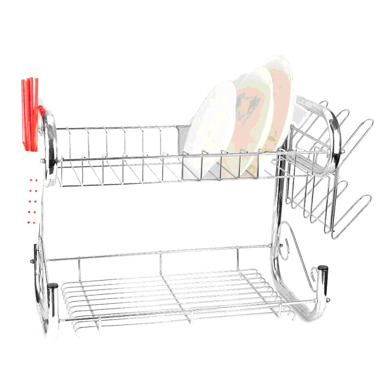 Expandable Tableware Dinnerware Storage Holder Rustproof Stainless Steel Dish Drying Rack for Cabinets
