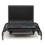 Office home school black metal mesh wire desktop organizer laptop computer monitor stand with drawer