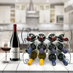 wholesale High Quality Home Decor Kitchen wall mount wine bottle display rack wine rack