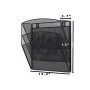 Free sample office stationery metal mesh wire 3 layer space saving hanging wall file organizer document storage box