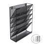 Amazon hot sale office stationery wire metal black wall mounted file organizer